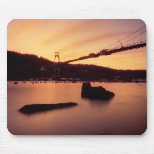 Mousepad Por do sol da ponte de St Johns (Frente)