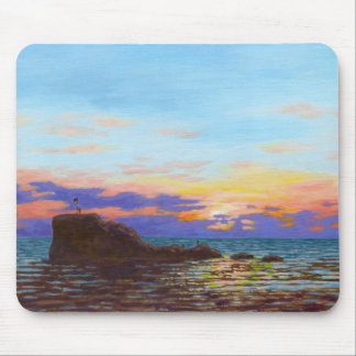 Mousepad pôr do sol da praia de Perranporth