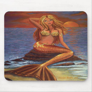 Mousepad Por do sol da sereia - tapete do rato