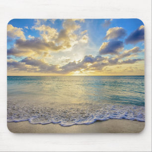 Mousepad Por do sol de Aruba sobre mar movente