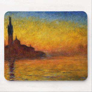 Mousepad Pôr do Sol de Monet Veneza Colorido Impressionismo