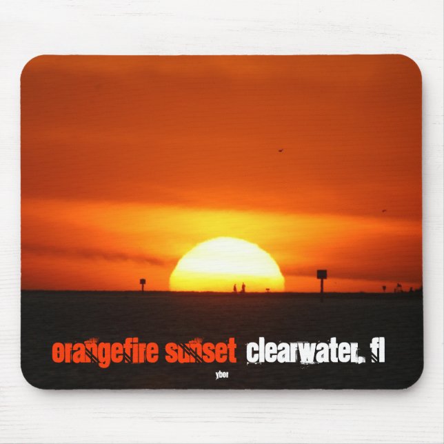 Mousepad Por do sol de OrangeFire por Ybor (Frente)