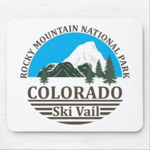 Mousepad pôr do sol de ski vail no estado do colorado
