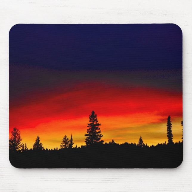 Mousepad Por do sol de Yellowstone (Frente)