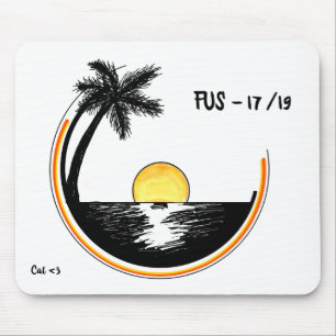 Mousepad Por do sol do círculo
