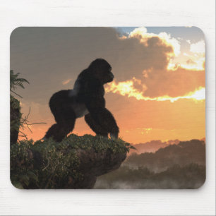 Mousepad Por do sol do gorila