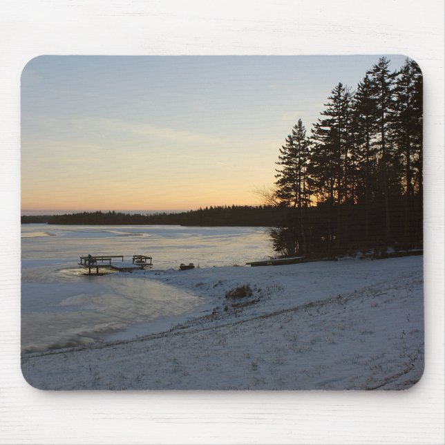 Mousepad Por do sol do inverno (Frente)