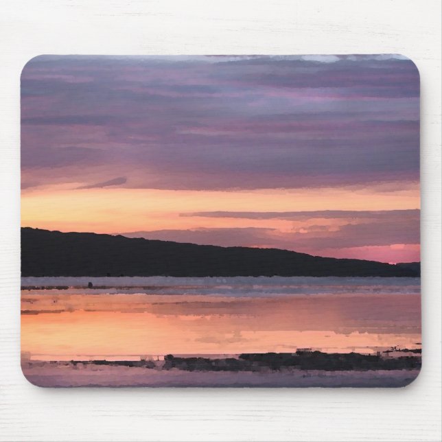 Mousepad Por do sol do lago Cayuga (Frente)