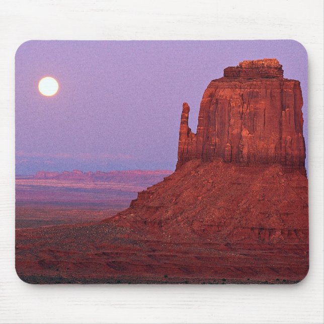 Mousepad Por do sol e moonrise no montículo do mitene, (Frente)