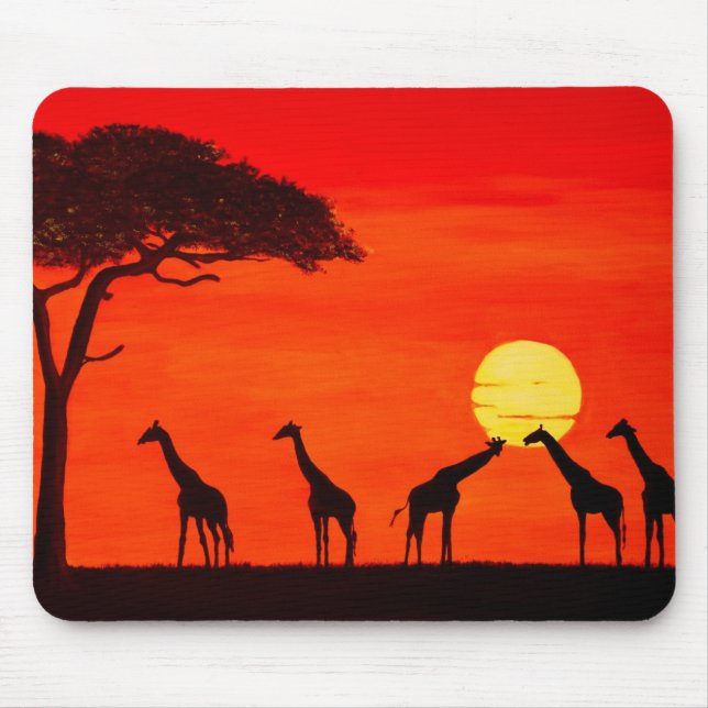 Mousepad Pôr do sol em áfrica (Frente)