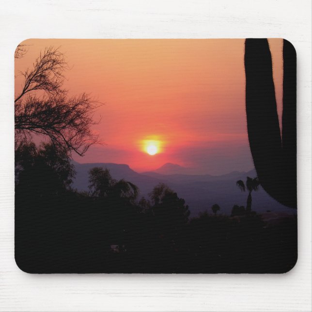 Mousepad Por do sol induzido fumo (Frente)