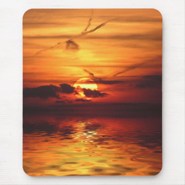 Mousepad Pôr do Sol Líquido Dourado (Frente)