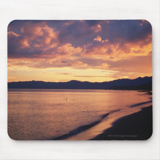Mousepad Por do sol na praia (Frente)