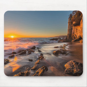Mousepad Pôr do sol na Praia Victoria