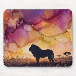 Mousepad Pôr do sol na Savana