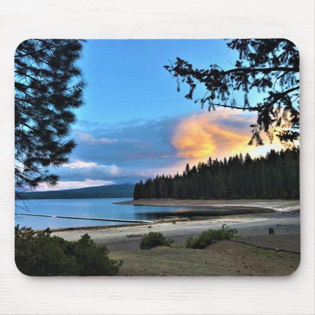 Mousepad Pôr do sol no Lago Crescent, Oregon (Frente)