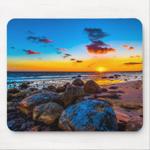 Mousepad Por do sol no mar