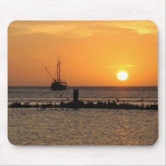 Mousepad Por do sol no oceano