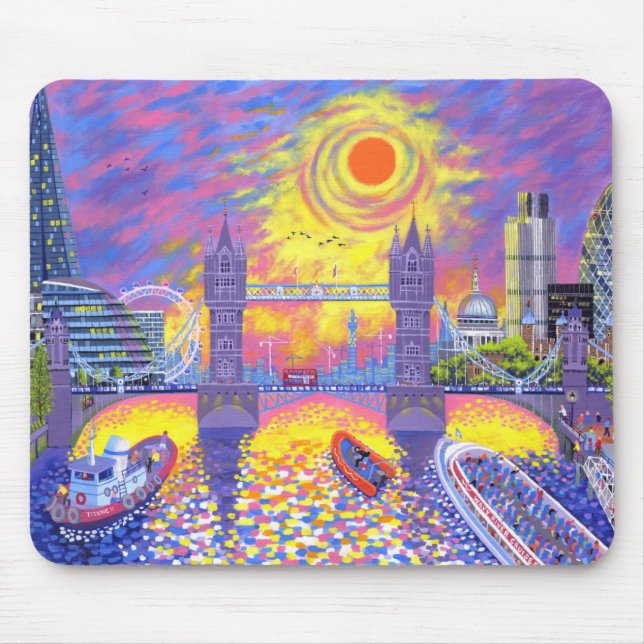 Mousepad Por do sol: Piscina de Londres 2013 (Frente)