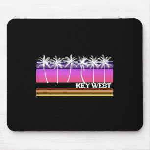 Mousepad Pôr do sol retrô em Key West Flórida estilo vintag