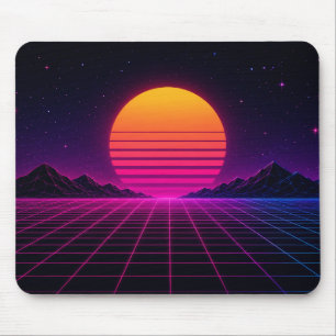 Mousepad Pôr do Sol Retro Synthwave