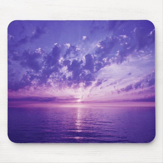 Mousepad Por do sol roxo bonito (Frente)
