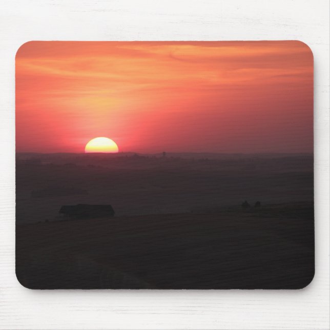 Mousepad Pôr do sol sobre a Palha (Frente)