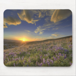 Mousepad Pôr do sol sobre as montanhas Bitterroot e vasto
