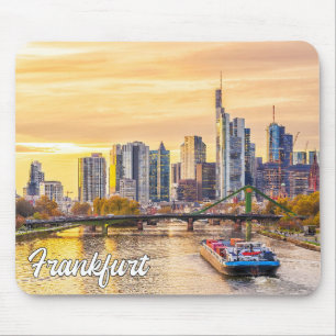 Mousepad Pôr do sol sobre Frankfurt, Alemanha