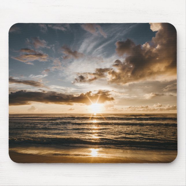 Mousepad Pôr do sol sobre o mar (Frente)