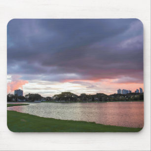 Mousepad Por do sol sobre o parque