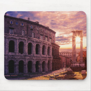 Mousepad Pôr do sol sobre Roma Coliseu em Roma