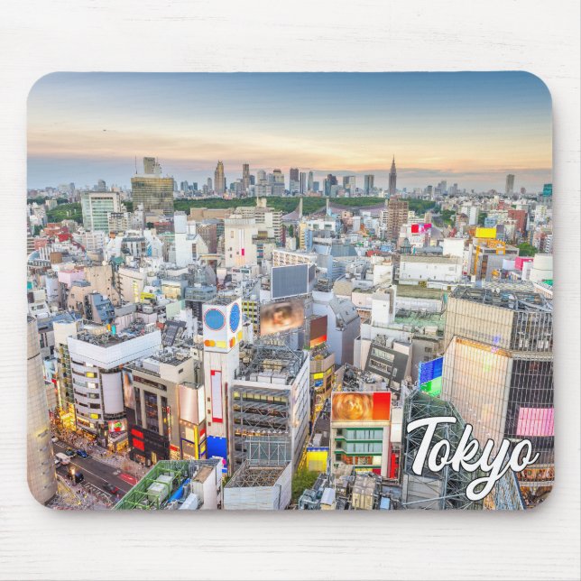 Mousepad Pôr do sol sobre Tóquio, Japão (Frente)