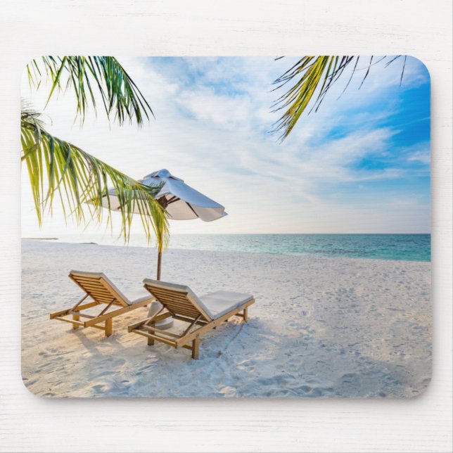 Mousepad Por do sol surpreendente da praia (Frente)
