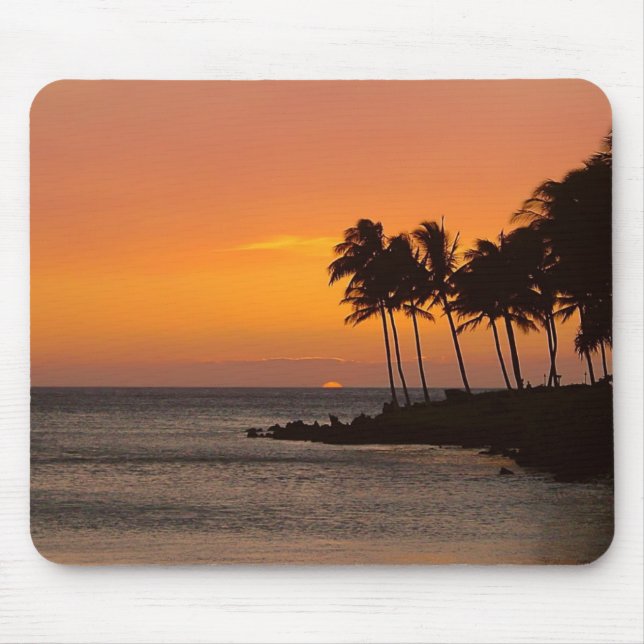 Mousepad Por do sol tropical (Frente)
