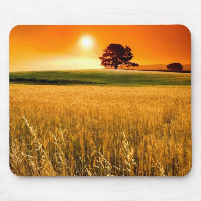 Mousepad Por do sol vermelho-sangue (Frente)