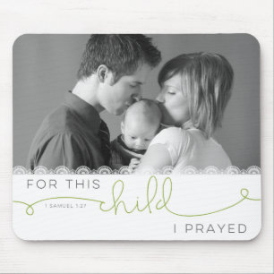 Mousepad Por este Filho eu Orei - 1 Samuel 1:27