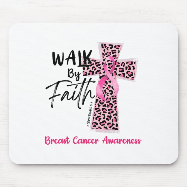 Mousepad Por Faith Breth Cancer Consciência Cristã Jesus W (Frente)