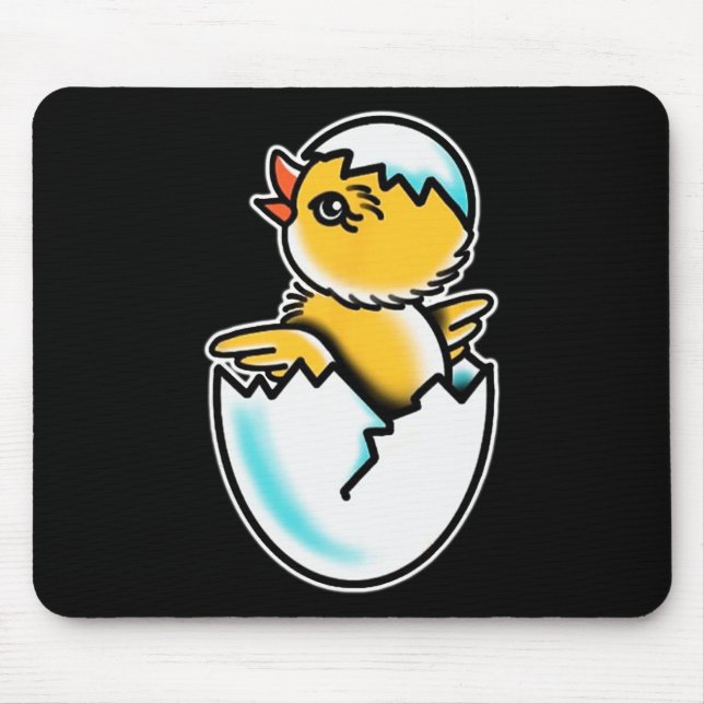 Mousepad Por Frango Rachado Ovo Primavera Frango  (Frente)