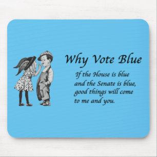 Mousepad Por que votar azul em 2024