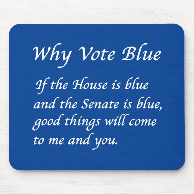 Mousepad Por que votar azul em 2024 (Frente)