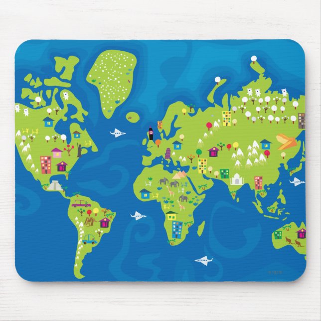 Mousepad Por todo o mundo (Frente)