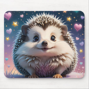 Mousepad Porco Adorável com estrelas e corações