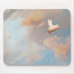 Mousepad porco com asas