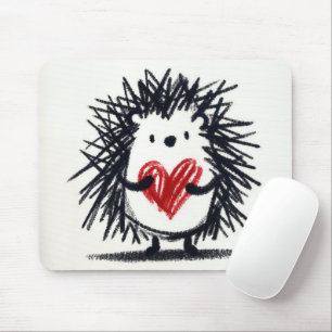 Mousepad Porco com Coração de Dodle