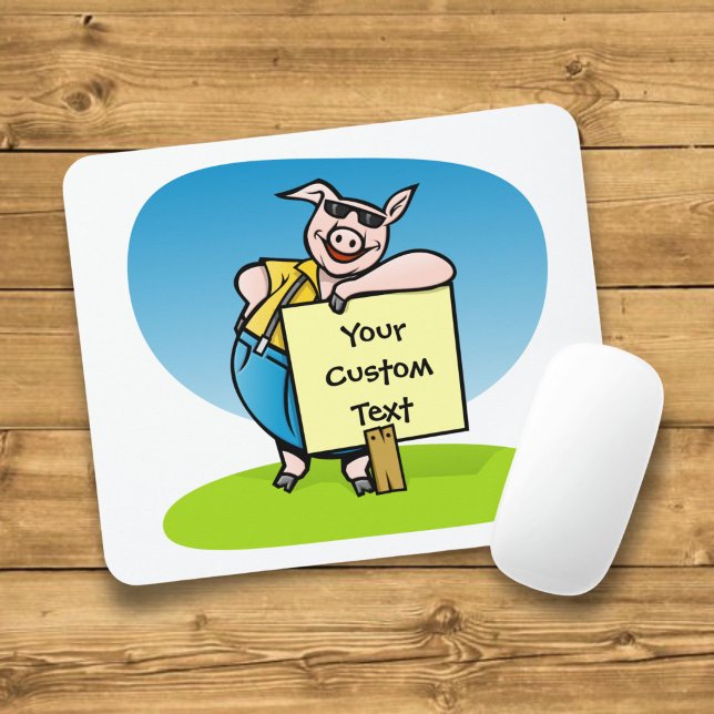 Mousepad Porco com placa (Criador carregado)