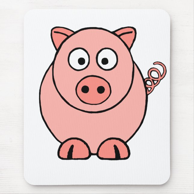 Mousepad Porco cor-de-rosa (Frente)