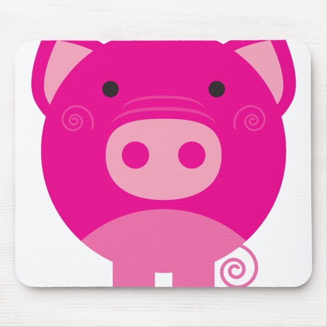 Mousepad Porco cor-de-rosa (Frente)