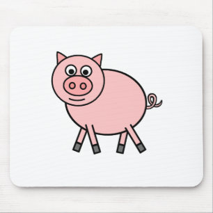 Mousepad Porco cor-de-rosa