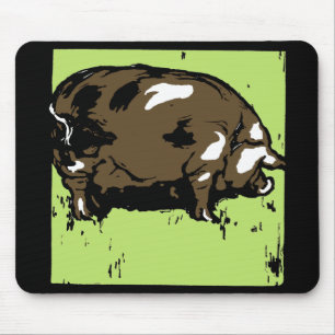 Mousepad Porco-cortado-de-madeira vitoriano ou Mousepad-por